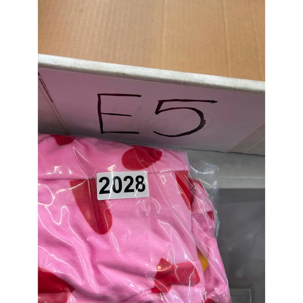 Cat & Jack Girls Pink & Red Heart Print 2-Piece Pajama Set Size 4